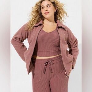 Sherpa Zip-up Lounge Jacket